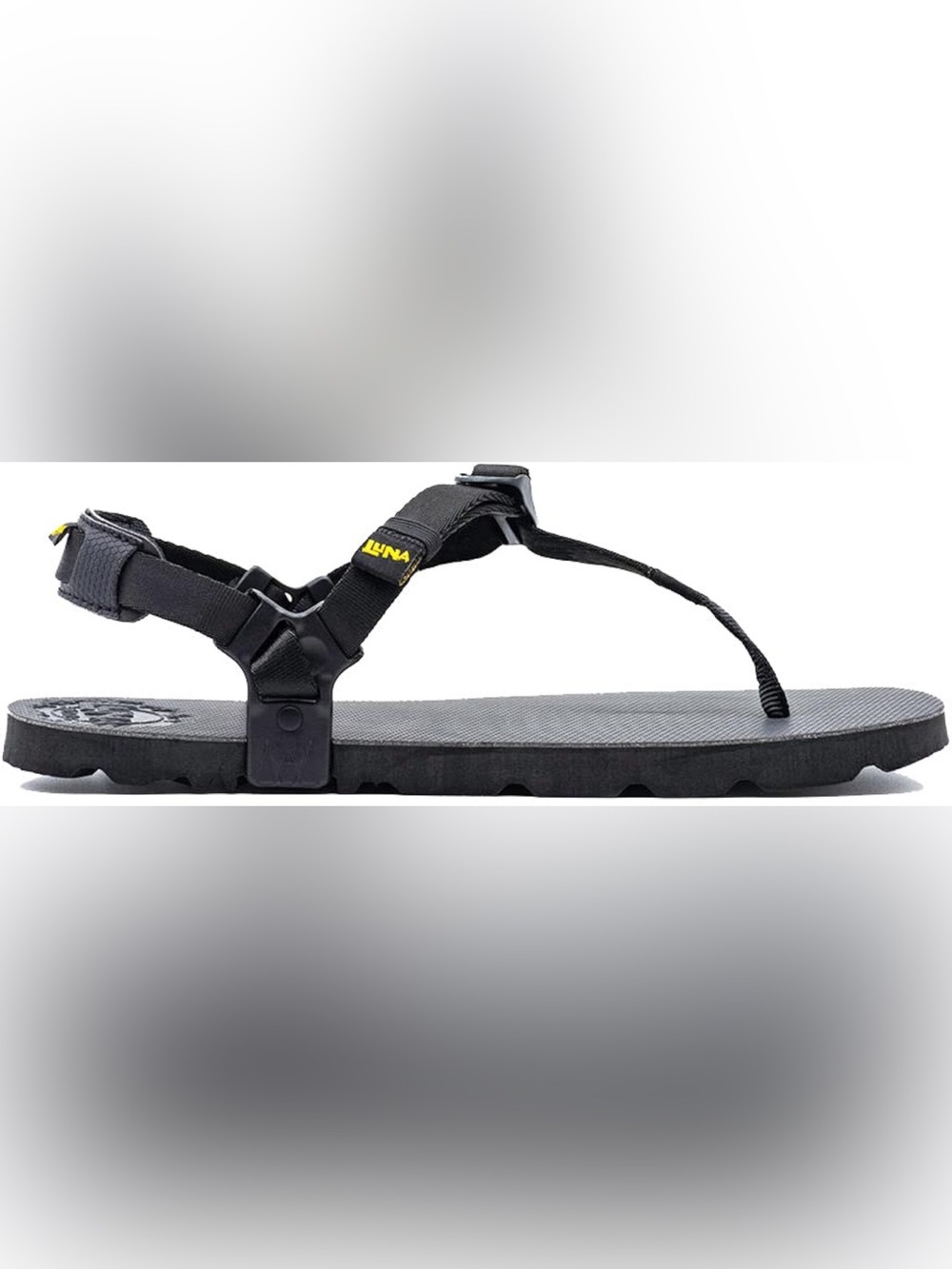 LUNA Sandals Mono Winged Edition minimalist design black strap unisex W9 M7